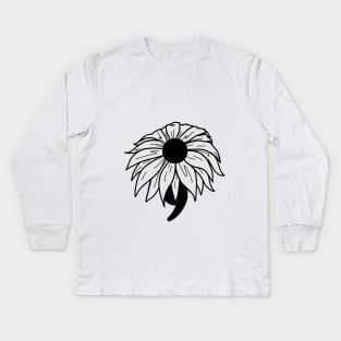 Semicolon Flower Kids Long Sleeve T-Shirt